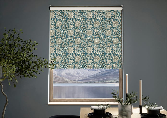 Land & Shore Rowallane (Blackout), Teal - Roller Blind - Image 3